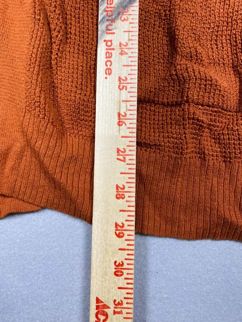 Peyton Primrose Womens Hooded Open-Front Rust Orange Cardigan L 100% Cotton